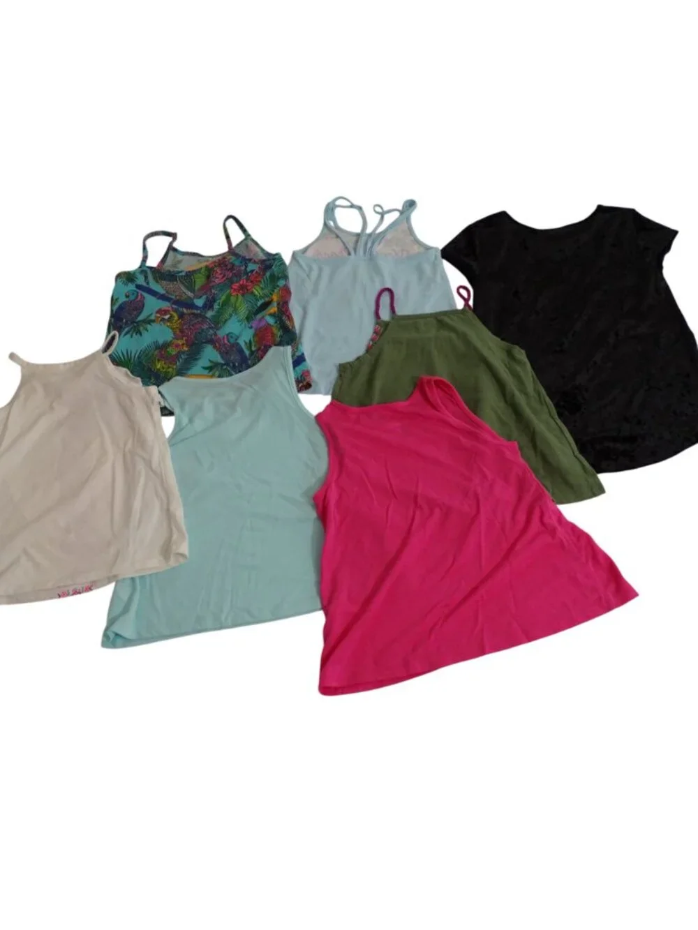 Lot of 7 The Childrens Place Girls Size S 5 6 Tank Tops T-Shirt Casual Summer - Picture 3 of 9